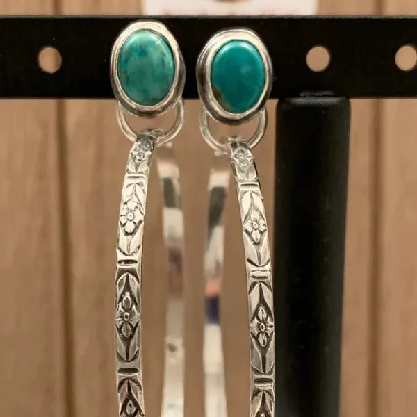 Boho Vintage Oniksa Auskari